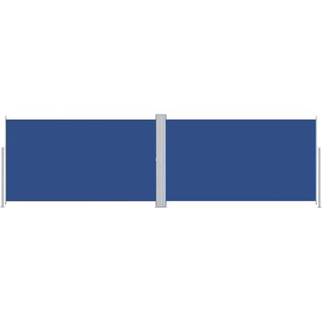 vidaXL Tenda da Sole Laterale Retrattile Blu 180x600 cm