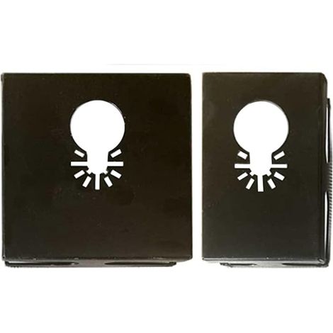 Lot de 2 emporte-pièces rectangulaires noirs en acier inoxydable pour plaques de plâtre et cloisons sèches (1/4)
