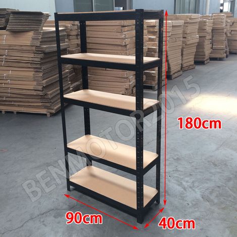 Heavy Duty Storage Racking 5 Tier Shelving Boltless Metal for Garage Workshop Warehouse Shed Storage 180CM (1/5)