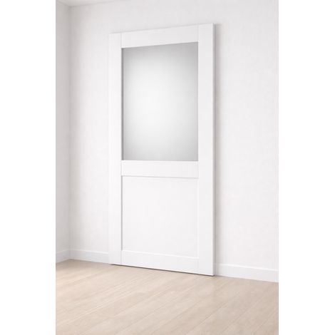Porta scorrevole Athena Bianca H204 x L83 cm GD MENUISERIES