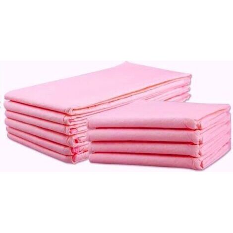 Coussinets d'apprentissage de la propreté économiques roses (33 cm x 45 cm) pour chiots, anti-pipi, super absorbants et à séchage rapide, 100 unités