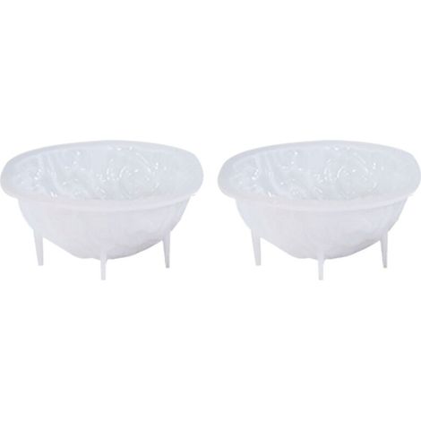 Moule en silicone 3D en forme de cerveau pour bougies d'Halloween (1/4)