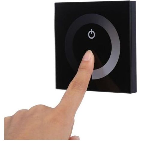 Variateur de lumière LED DC 12V-24V – Contrôleur mural à gradateur tactile unicolore – Étanche et durable pour espaces commerciaux (1/5)