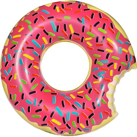 Objet flottant dans une piscine pour enfants, bouée gonflable en forme de donut, bouée pour une personne, fête à la piscine (1/5)