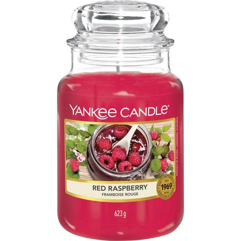 bougie jarre parfumée  grande taille  Framboise rouge  jusqu’à 150 heures de combustion (1/5)