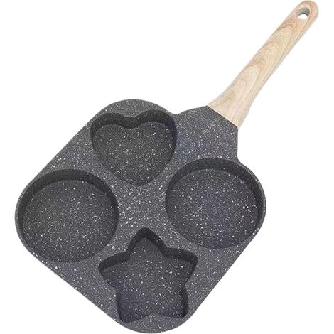 Poêle à omelette antiadhésive, poêle à 4 œufs, moule à œufs multifonctionnel, ustensile de cuisine polyvalent pour la cuisson de (1/5)