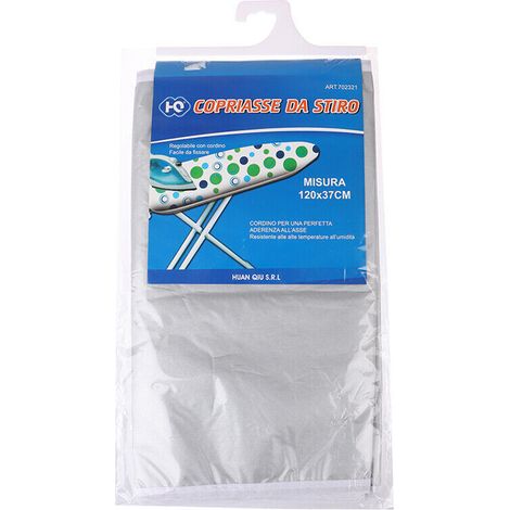 Housse de table à repasser double couche en polyester argenté, résistante aux hautes températures et inaltérable, idéale pour l'exportation de produits ménagers de première nécessité. (1/5)