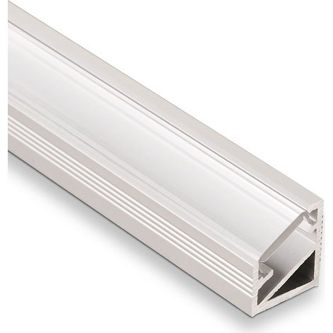 LED Eck-Profil-66 ALU eloxiert / OPAL 2m für LED Streifen (1/4)