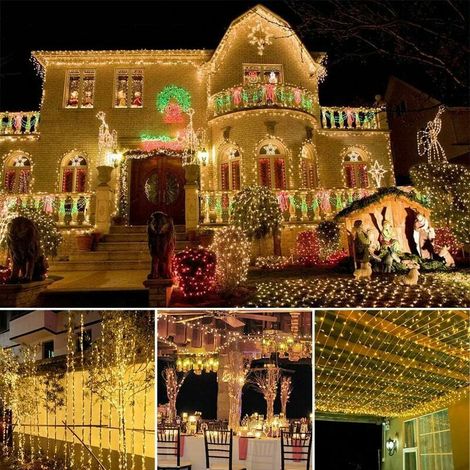 30M 300 LED Guirlandes Lumineuses Carnaval Mariage Extérieur Jardin Intérieur Éclairage, Guirlande LED Arbre Guirlande Lumineuse Pour Sapin De Noël Décoration Gazebo Guirlande, Lumière Chaude (1/5)