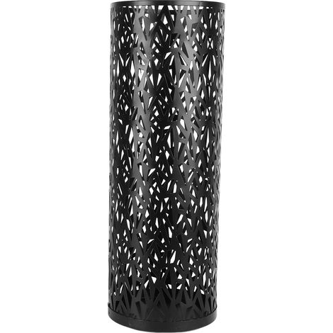 Umbrella Stand Rack for Entryway Metal Hollowed Freestanding Round Umbrella Holder Organizer Bin for Home Hotel Office Decor Black M (1/5)