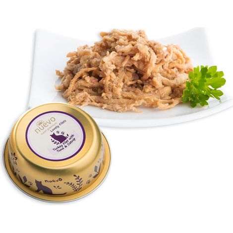 Nuevo Super Premium Nourriture Humide pour Chat Filet de Dinde et de Thon 12x85g