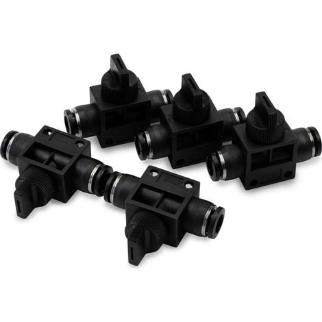 5 stücke 8mm Schläuche OD Air Flow Control Kugelhahn Gerade Pneumatische Union Fitting Push-To-Connect (1/3)