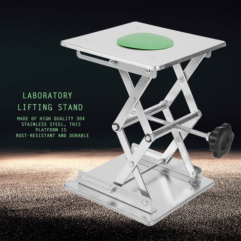 Plateforme élévatrice de laboratoire en acier inoxydable SS304 pour porte-ciseaux, 200 x 200 x 280 mm (1/5)