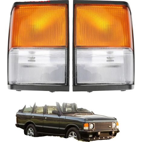 Luces de giro, transparentes, 1200 g, montaje frontal, compatibles con Range Rover Classic 1987-1995, número de pieza del fabricante PRC8949 + PRC8950 (1/5)