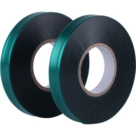 Lot de 2 attaches élastiques réutilisables pour plantes de jardin, ruban vert épais en vinyle pour tuteurs. (1/5)