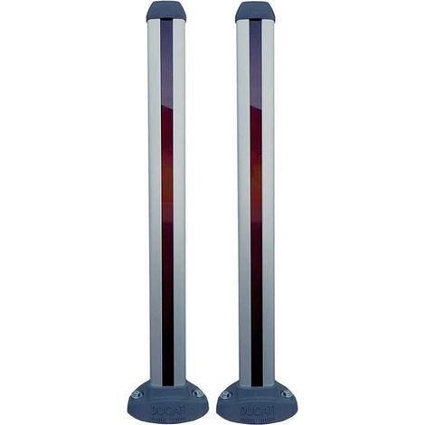 Accessoire de portail - KOL750 - Ducati - Colonnes de 75 cm - Capteur infrarouge intégré - Couleur argent/gris