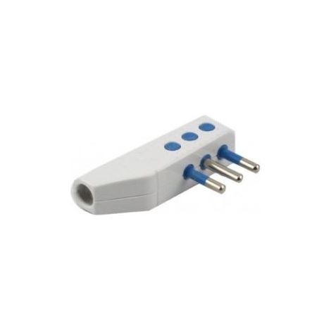 Spina S17 16A 2P+T 90° Bianca Sfuso (Ecova Cod. 33009)