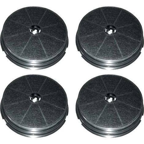 SOS Accessoire Lot de quatre filtres charbon rond type 180 CR300 190X40 mm pour Hotte ARISTON HOTPOINT CR300, 484000008647