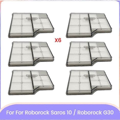 Filtre de rechange pour Roborock Saros 10/G30 pièces pour aspirateur robot filtre lavable High efficacité filtres Lot de 6 pièces (1/5)