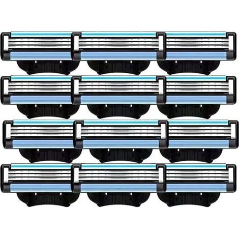 de Lames de Rasoir 20PièCes, Recharges de Lames Mach 3Manuelles pour Recharges de Lames de Rasoir pour Hommes Gillette Mach 3