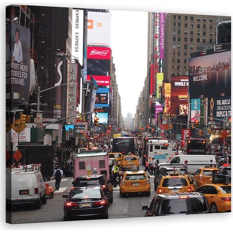Tableau sur toile Ville de New York Taxi 50x50 (1/5)