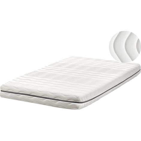Colchón de espuma viscoelástica con funda extraíble de poliéster blanco 120 x 200 cm Jolly (1/5)