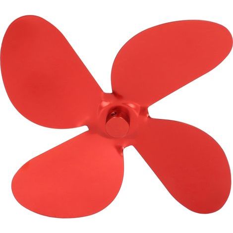 Ofenventilatorflügel-Set aus Aluminiumlegierung, 4 Flügel, inklusive Sechskantschlüssel und Schraube zum Austauschen, rot (1/5)