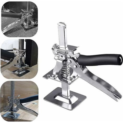 1 Bras économe en main-d'œuvre, capacité de levage 120 kg, rail acier 10 mm, plateau et poignée renforcés, pour portes, armoires, carrelage, sols (1/5)