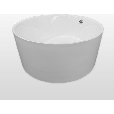 Bagno Italia Vasca rotonda da centro stanza 134 cm altezza 60 cm bianco lucida (1/3)