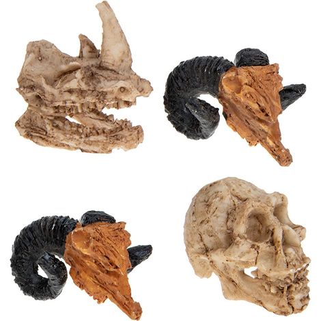 Stück Miniatur Schädel Figuren aus Kunstharz Realistische