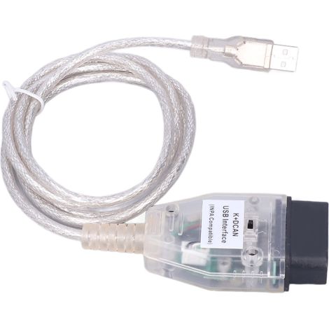 Câble de diagnostic auto K+DCAN OBD2 USB avec interrupteur, interface de remplacement pour BMW Série 1 E81 E82 E83 E87 E88 (2004-2011) (1/5)