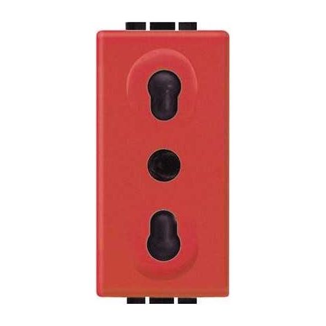 L4180R Enchufe 2P+T 10/16A 250 V AC Rojo/Antracita Livinglight