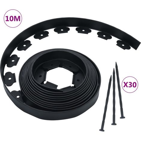 FIMEI Bordure de pelouse flexible avec 30 piquets 10 m 5 cm (1/5)