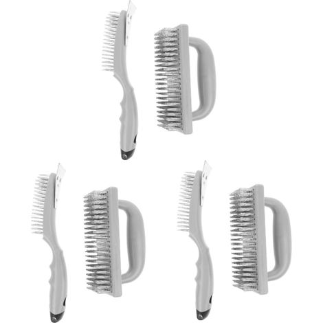 Ensemble de 6 brosses métalliques pour barbecue, outils de nettoyage, accessoire de nettoyage pratique et de grande taille. (1/5)