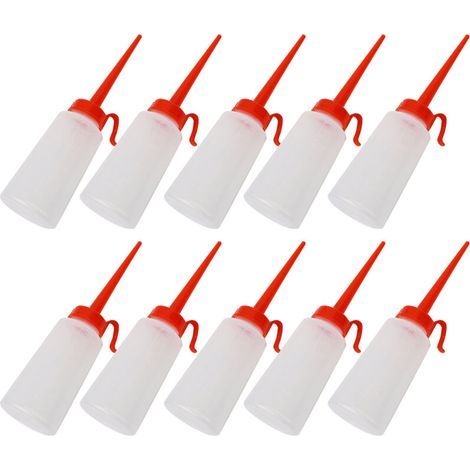 10 Pièces Bouteille d'Huile pour Machine à Coudre avec Embout Long et Double Aiguille en Plastique (1/5)