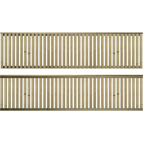 Premier 6ft x 1.5ft Tuscany Vertical Slatted Capped Trellis Panel