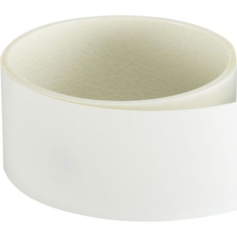 Chant de plan de travail stratifié blanc mat 132cm – Largeur 4.2cm – Épaisseur 0.3mm – Fixation à coller – Recoupable pour espaces confinés