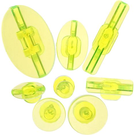 Kit D'extracteur de Bosses Voiture Facile 8pcs en PC Jaune Design Transparent pour Réparation de Carrosserie Auto et Moto (1/5)