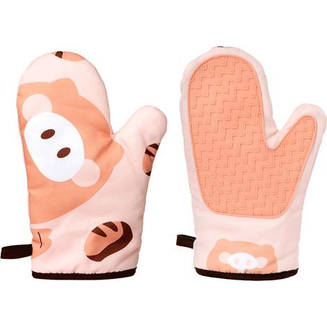 1 Pair Oven Gloves, Heat Resistant Silicone Kitchen Gloves, Grill Gloves for Cooking, Grilling (1/5)