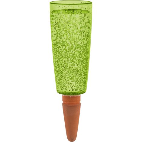 Distributeur Eau Plante - 1 Unité - Vert - Argile Et Plastique - Irrigation Automatique - Intérieur Et Balcon - 18 Cm (1/5)