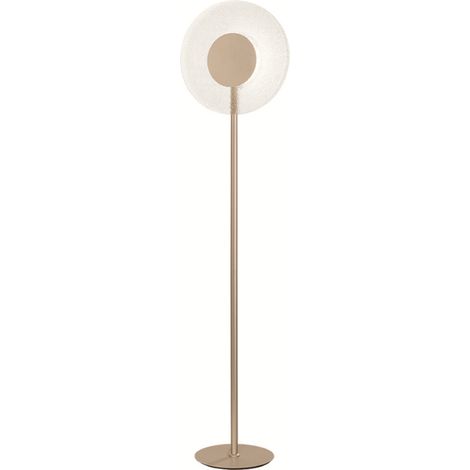 Piantana CANDY a LED in metallo Oro e vetro graniglia Trasparente H170 cm (1/3)