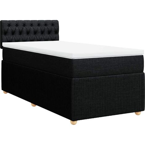 Maison Exclusive - Boxspringbett mit Matratze Schwarz 90x190 cm S