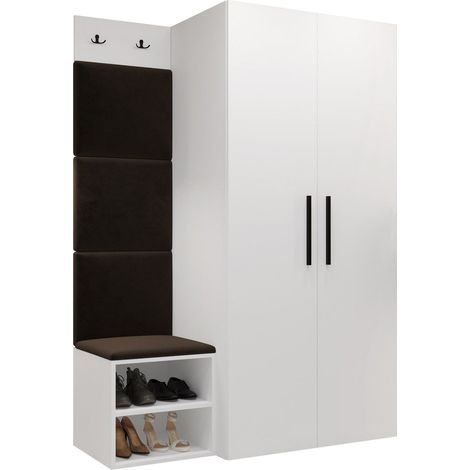 Conjunto para recibidor Nitos IV, Manila 04, 191x122x50cm, Aglomerado laminado, Tapiz, Colocada, Montada en la pared