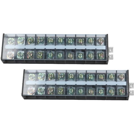 Bornier à barrière à vis double rangée 660V 100A pour systèmes de distribution d'énergie, paire de blocs de connexion filaire T10010 (1/5)