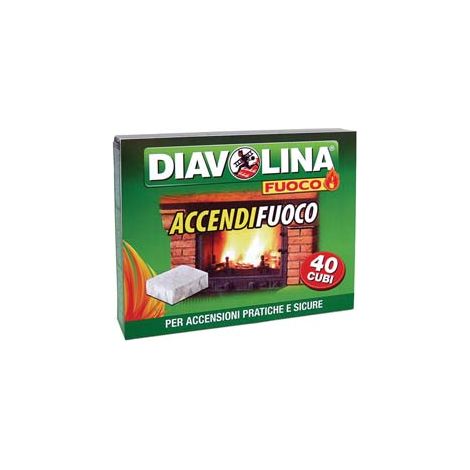 DIAVOLINA ACCENDIFUOCO- - conf. 40 cubi - 6 pezzi DIAVOLINA
