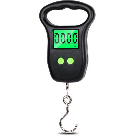 50kg Digital Hanging Scale, Luggage Scale, Analog, with Hook, High Precision Fishing Scale with LCD Display and One-Button Tare Function, Luggage Scale, Portable (1/5)