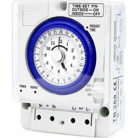 Minuterie Mécanique Industrielle Manuelle Automatique 20A Contrôleur Éclairage Hebdomadaire Moteur Quartz Avec Pile (1/4)