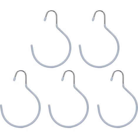 5 Crochets Gris Polyvalents pour Salle de Bain, Spa, Dressing - Idéal pour Peignoir, Écharpe, Ceinture (1/5)
