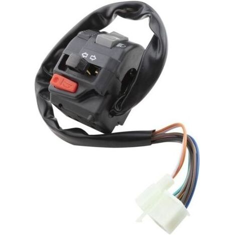 Interrupteur de guidon commodo de moto ATV 7/8" 22 mm 12V Allumer Le Clignotant Pour phares antibrouillard Avec faisceau de câbles (1/5)