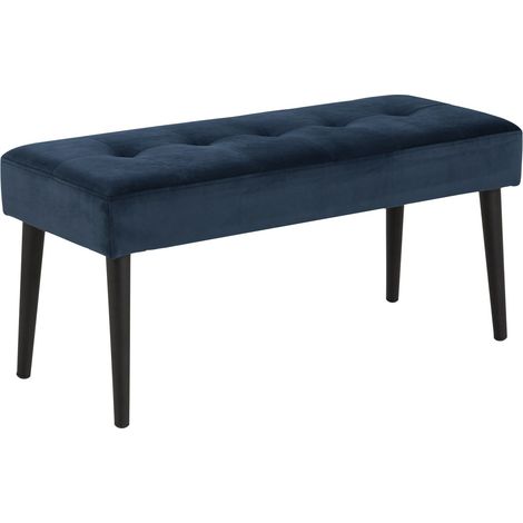 Banc 2 places en velours capitonné et métal BELLA (1/5)